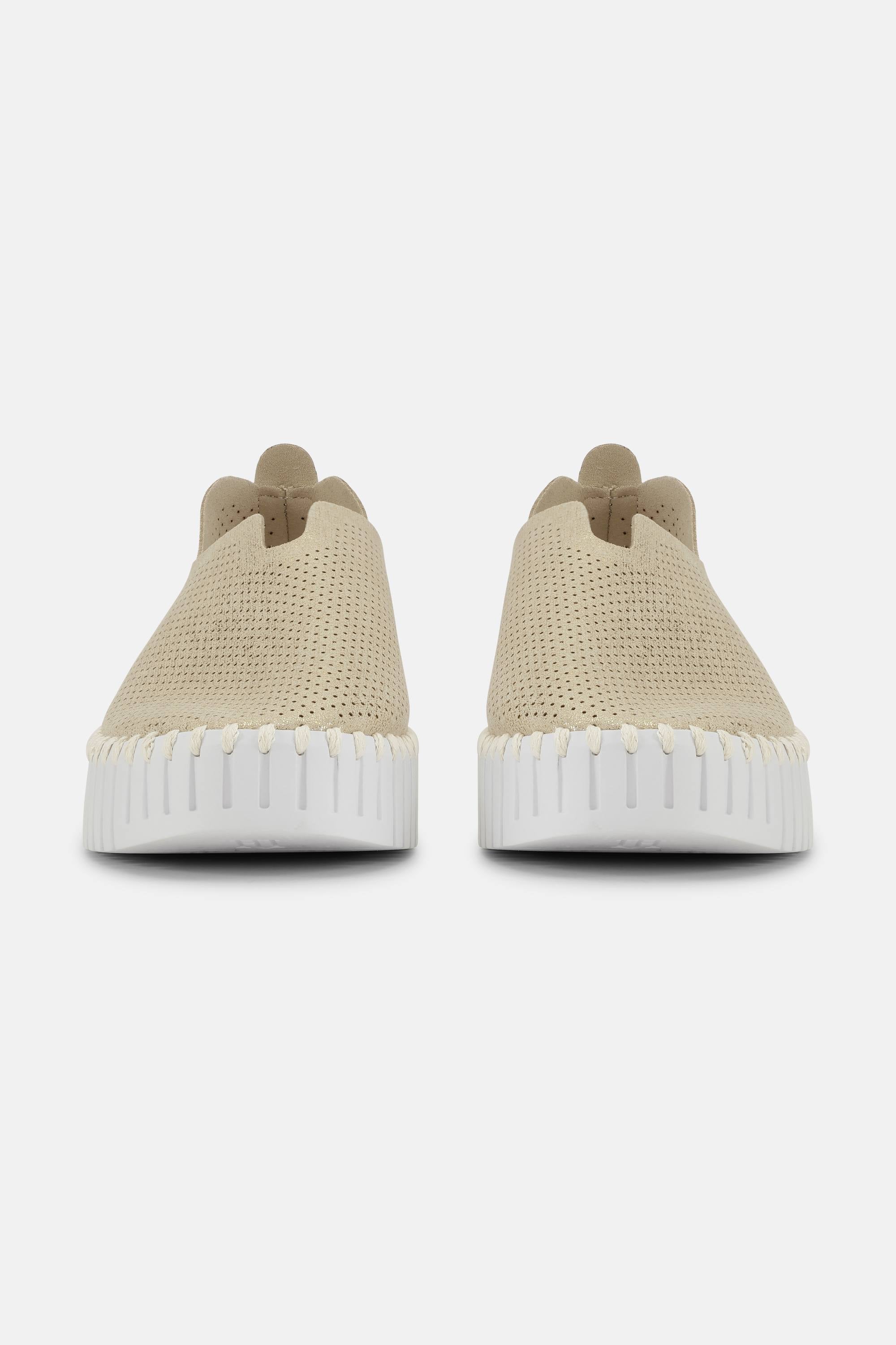 Tulip Plattformsko Glitter - Platin White